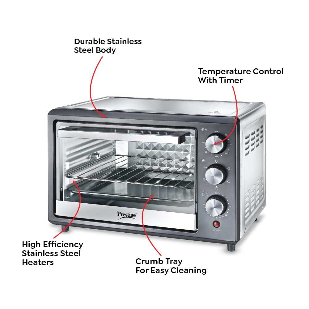 Prestige POTG 46 Litre SS RC Oven Toaster Griller with Convection and Air Fryer Function - 9