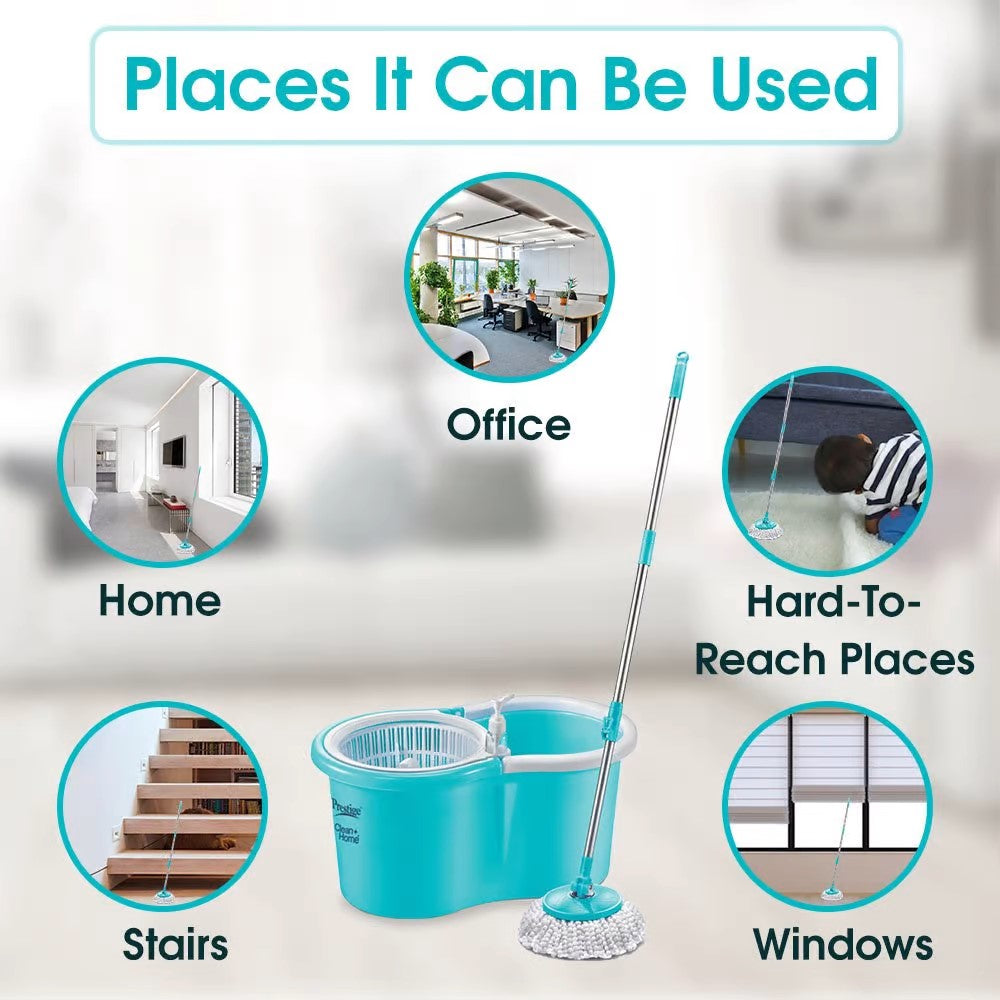 Prestige Clean Home Magic Spin Mop PSB 01 Deluxe with 2 Mop Heads - 42649 - 5