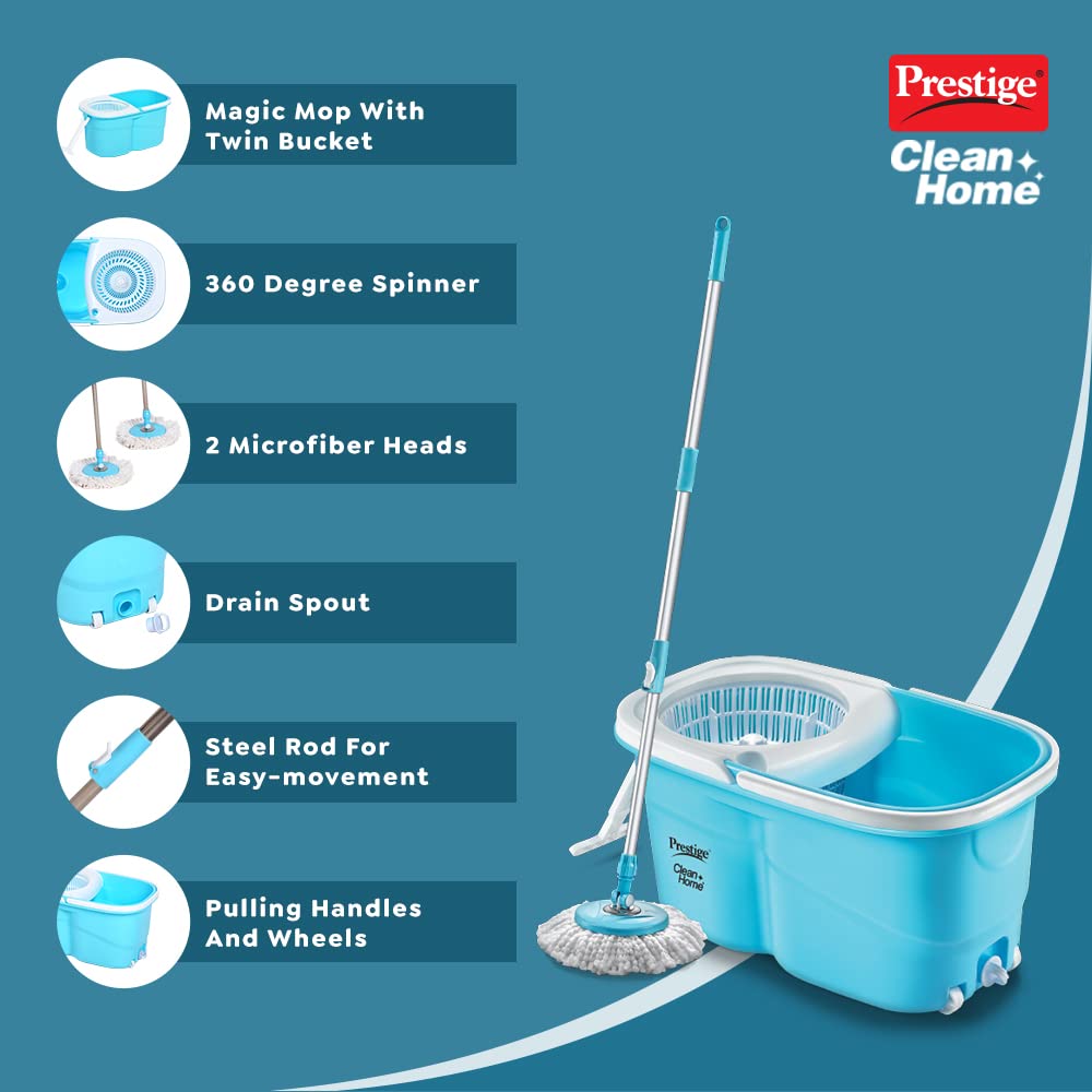 Prestige Clean Home Maxima Magic Mop 02 with 2 Mop Heads - 5