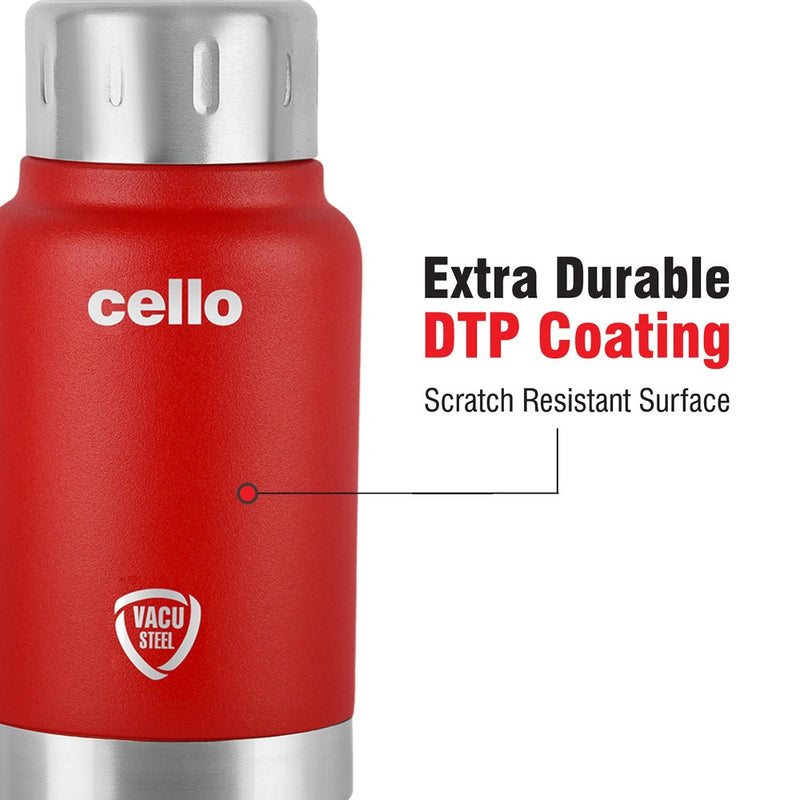 Cello Duro Top Tuff Steel Water Bottle with Durable DTP Coating - 7
