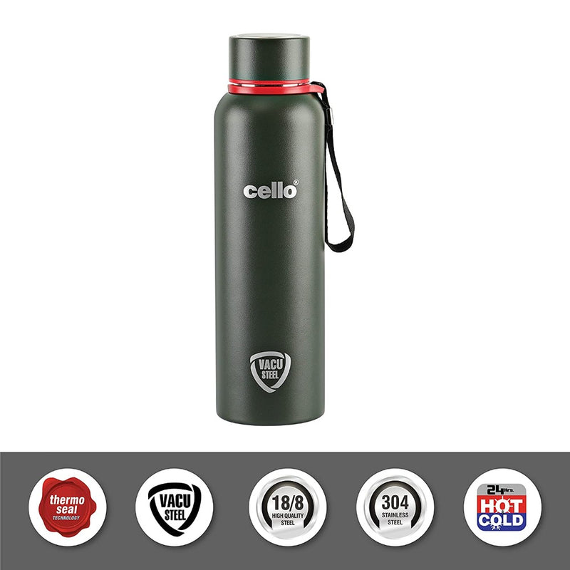 Cello Duro Kent Vacusteel Water Flask with Durable DTP Coating - 16