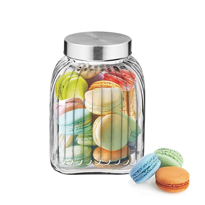 Treo Bruno Glass Storage Jar with Metallic Lid - 5