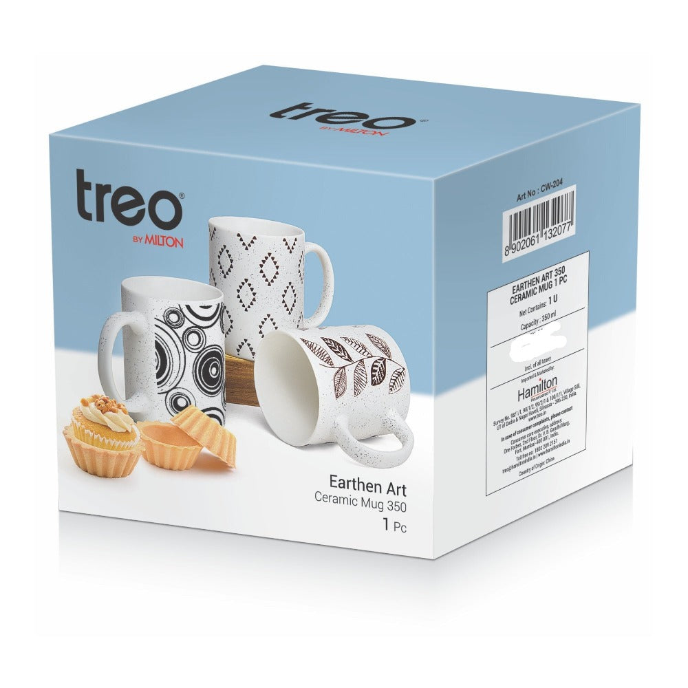 Treo Artisan Earthen Art 350 ML Ceramic Mug - 11