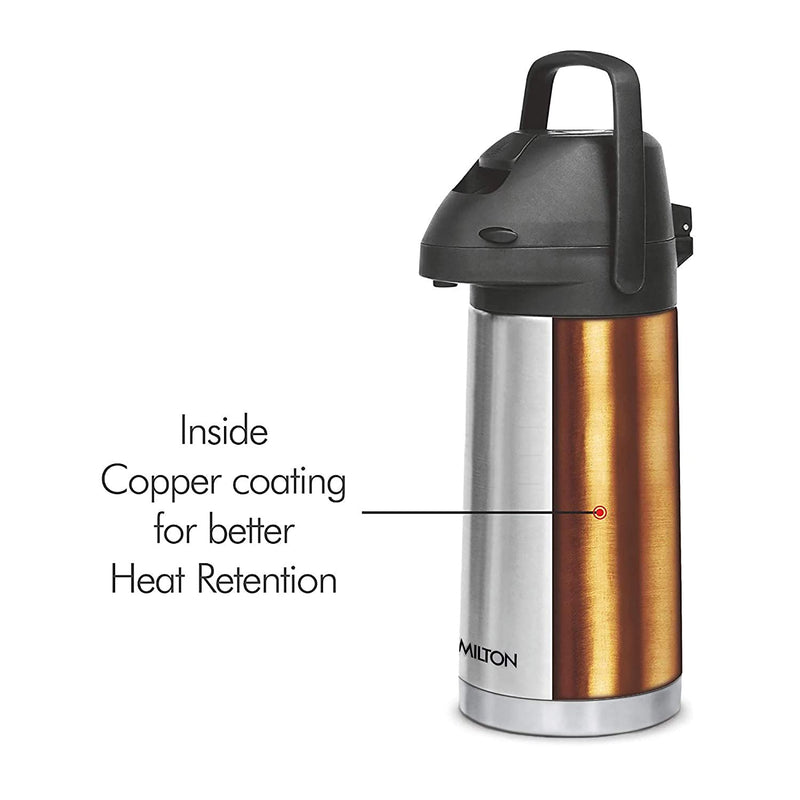 Milton Pinnacle Thermosteel 24 Hours Hot or Cold Dispenser - Silver- 7