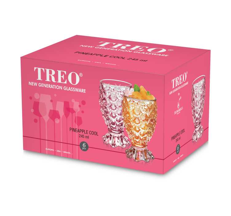 Treo Pineapple Cool 245ML 6 तुकडे सेट