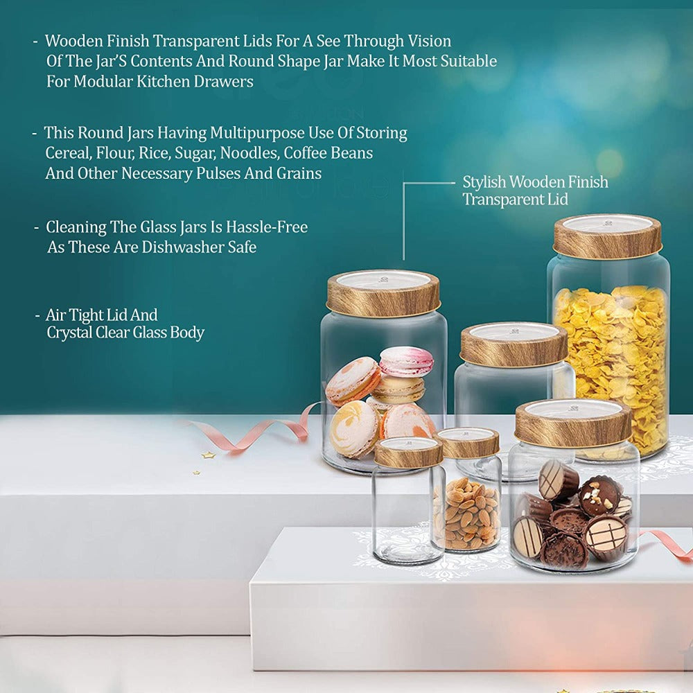 Treo Woody Radius Storage Glass Jar - 11