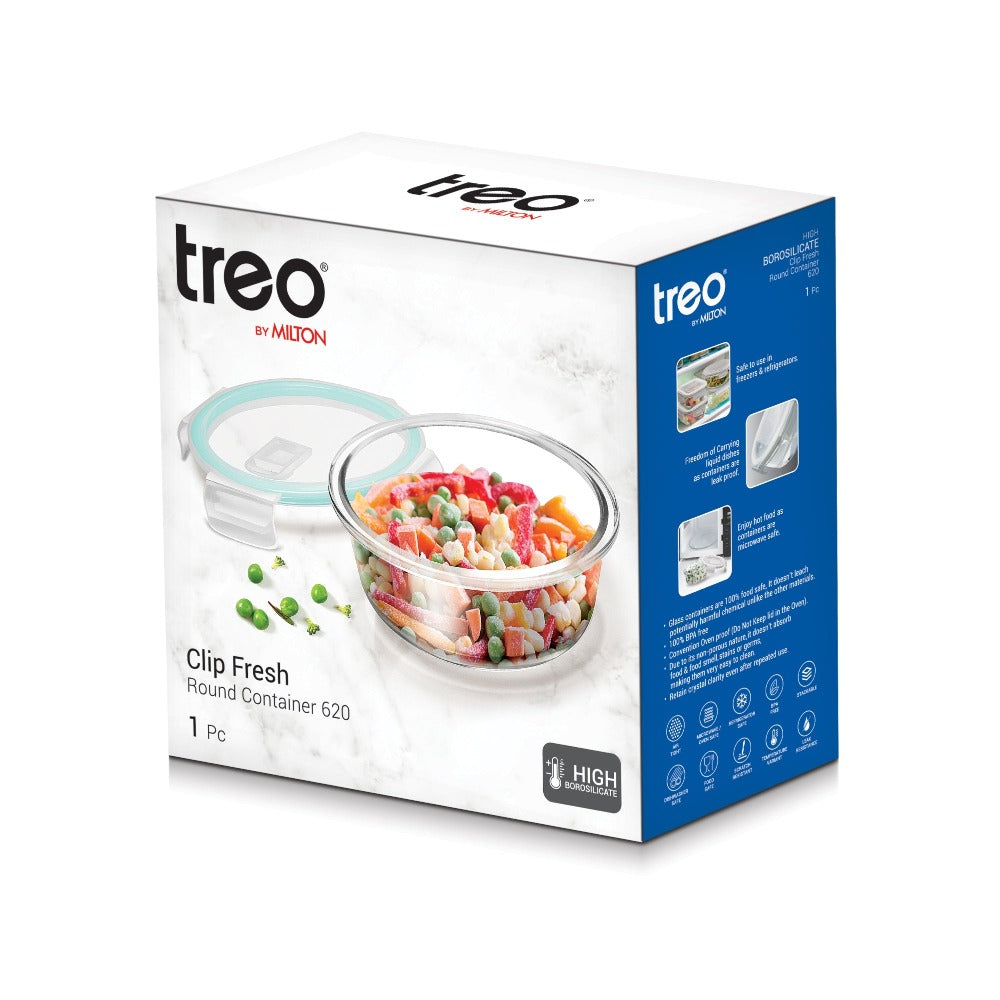 Treo High Borosilicate Clip Fresh Round Container - 11