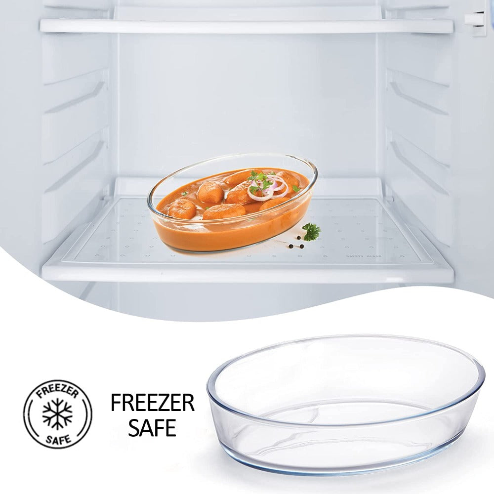 Treo Ovensafe Oval Borosilicate Glass Dish - 2400 ML - 16