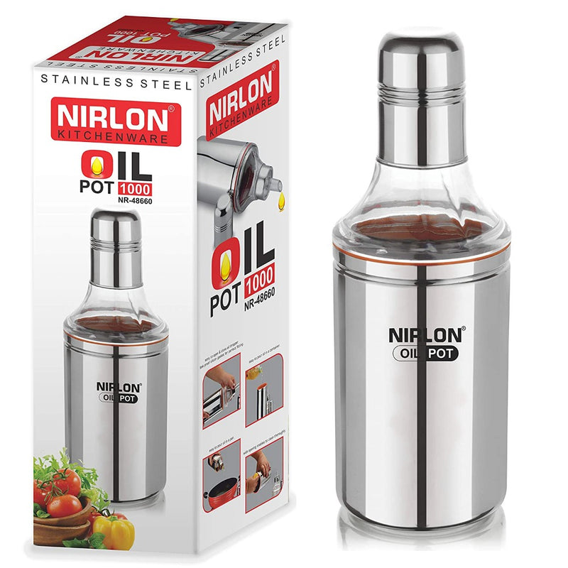 Nirlon Stainless Steel Cooking Oil Dispenser - 10