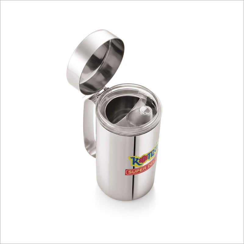 Komal Stainless Steel Oil Pot/ Grease Can - Reusable Oil Storage Container - 6
