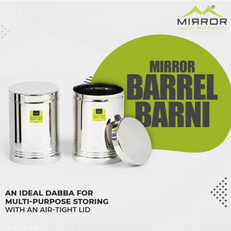 Mirror Stainless Steel 600 ML Barrel Barni - MIR0053 - 4