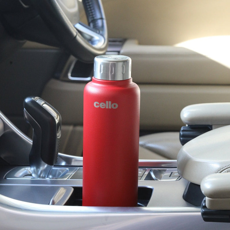 Cello Duro Top Tuff Steel Water Bottle with Durable DTP Coating - 18