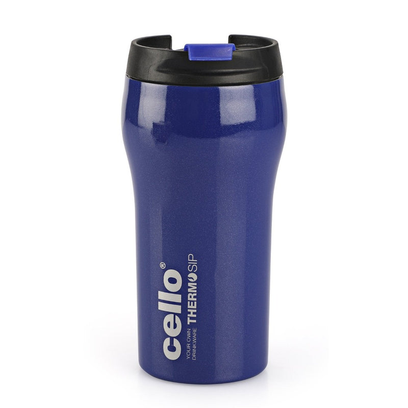 Cello Oreo Stainless Steel Flask Travel Mug - Blue - 12
