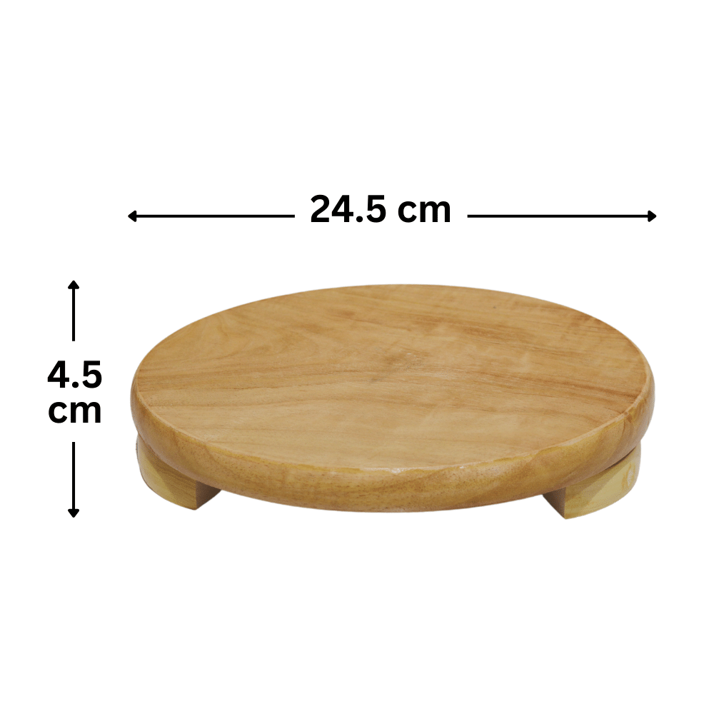 RasoiShop Wooden Chakla Karsai Samosa (No. 10) - 5