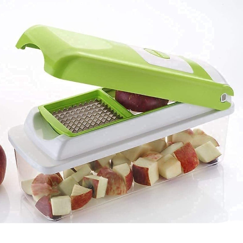 Nicer Dicer Plastic Manual 13 In 1 Vegetable and Fruit Chopper with Stainless Steel Blades - 4