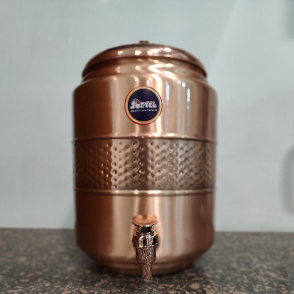 Softel Hammered Copper Table Top Water Dispenser - 1
