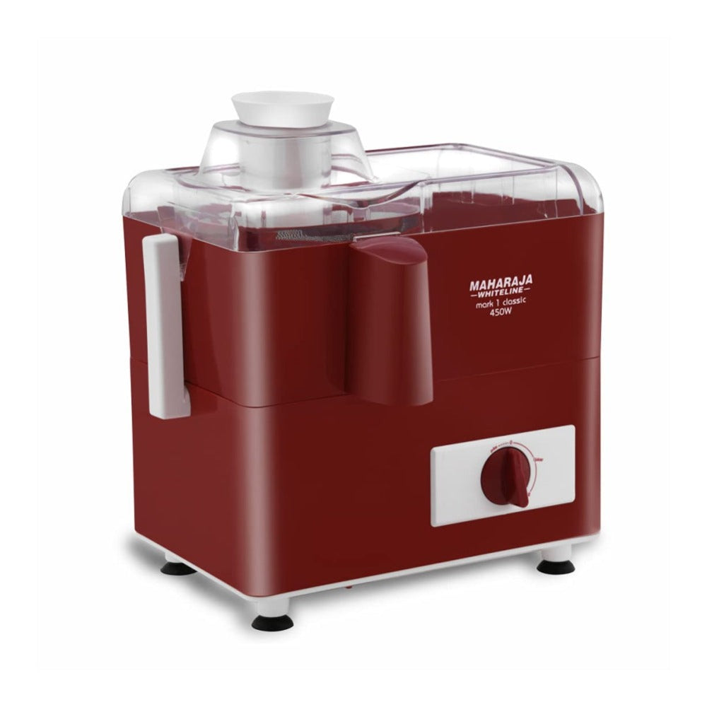 Maharaja Whiteline Mark Classic 450 Watt Juice Extractor Cherry Red White