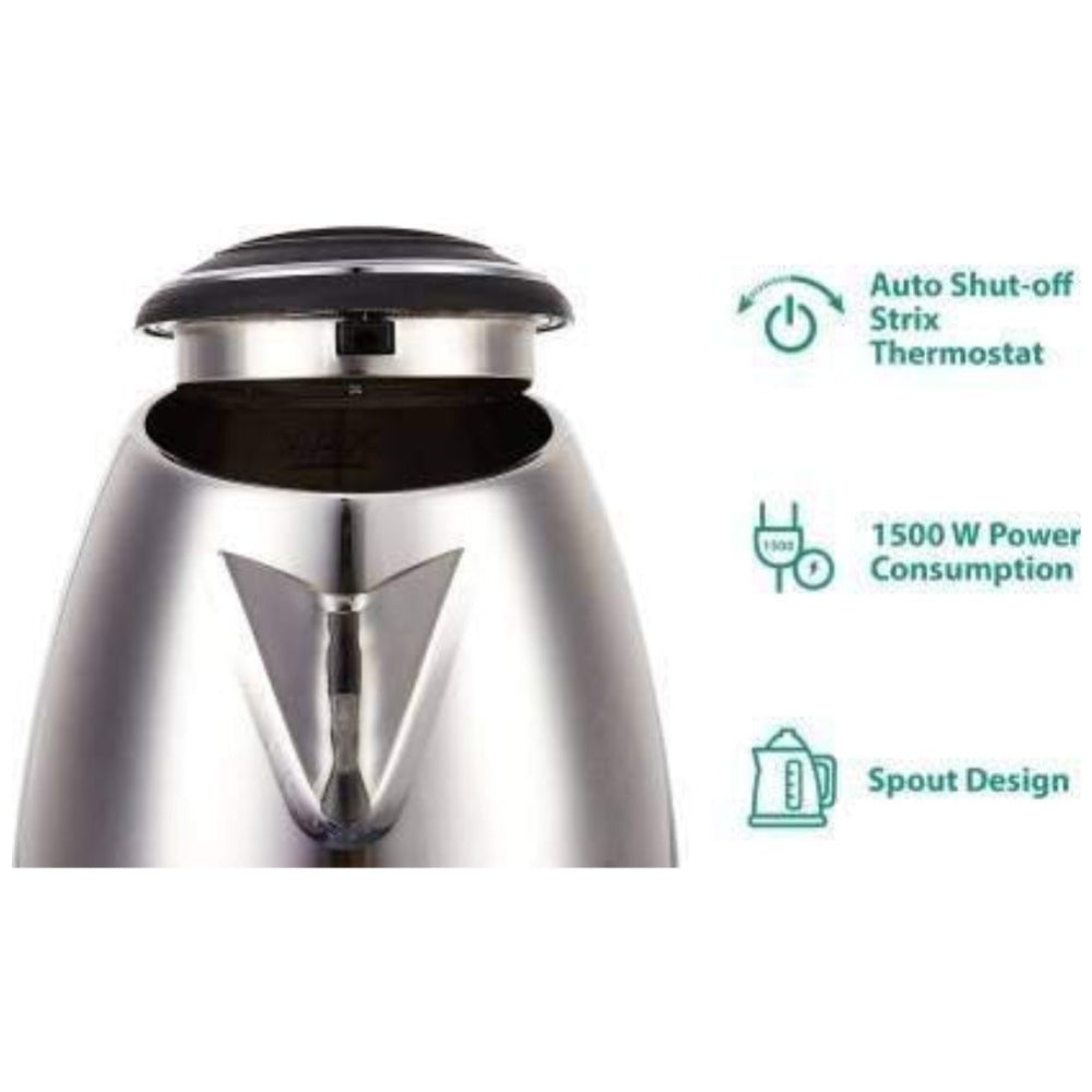 Maharaja Whiteline Viva Classic 1500 Watt 1.5 Litre Stainless Steel Electric Kettle - 7