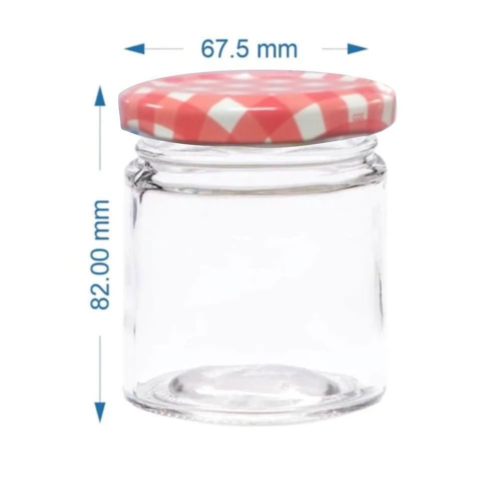 Yera Lucia 200 ML Glass Storage Jar with Checked Lid - Leak Proof - JR200 - 5