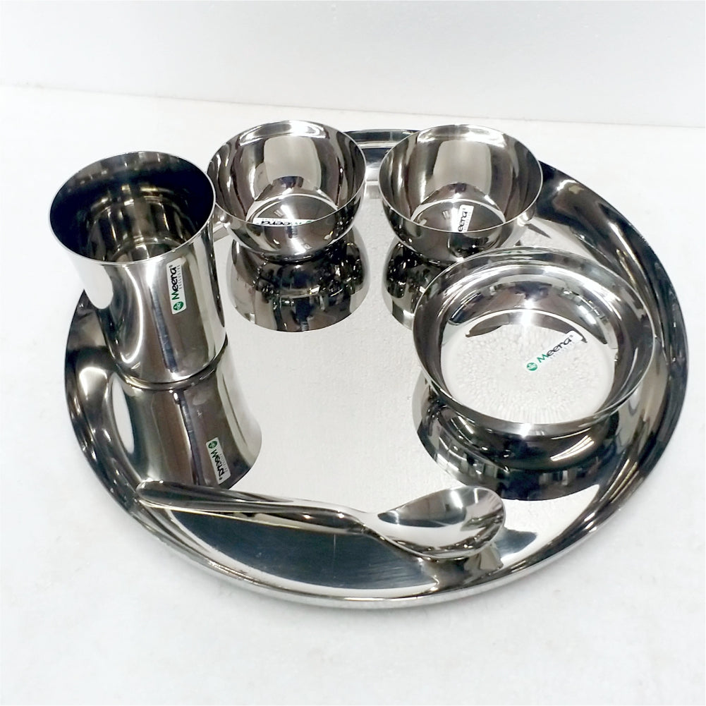 Meera Stainless Steel Apple Mirror Finish Dinner Set - ME081 - 1