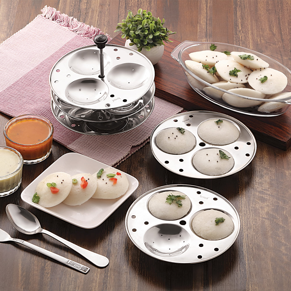 Komal Stainless Steel 3x5 Idli Stand Hawkins Type Fluffy Idli