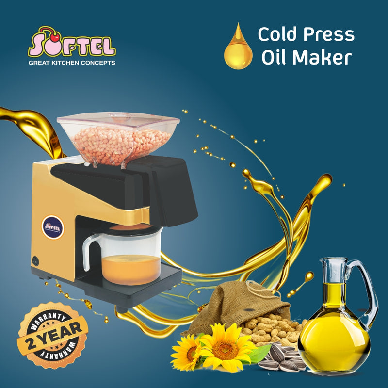 Softel Domestic 450 Watts Fully Automatic Cold Press Oil Maker Machine - Table Top ABS Model - 3