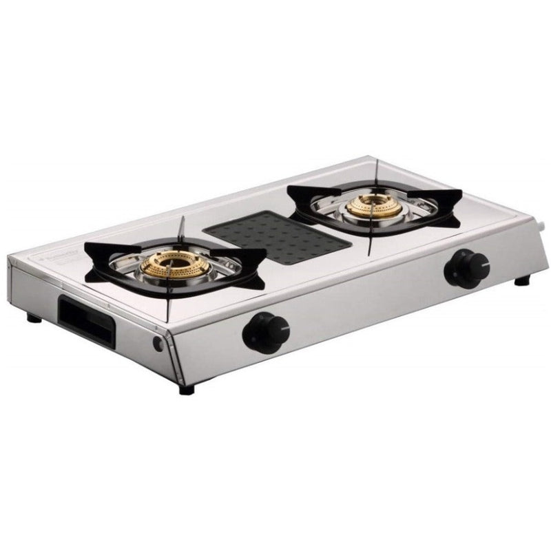 Butterfly Stainless Steel Matchless 2 Burner Gas Stove - 1