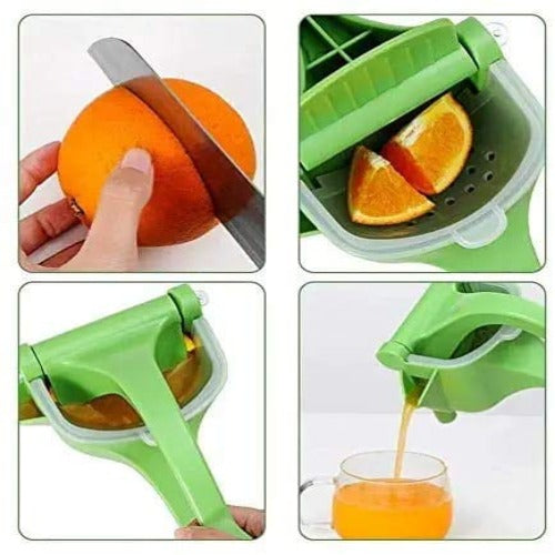 Compact Hand Press Plastic Fruit Juicer - 6