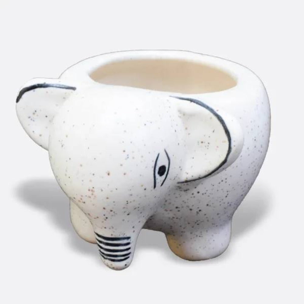 white elephant plant pot Softel Ceramic Cute Baby Elephant Planter