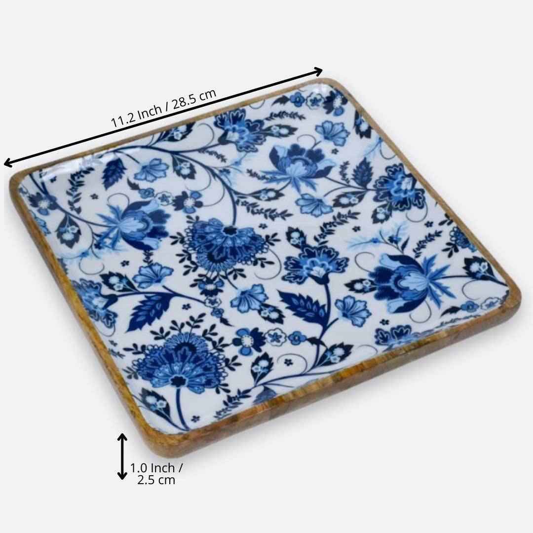 Softel Wooden Square Serving Platter - 10