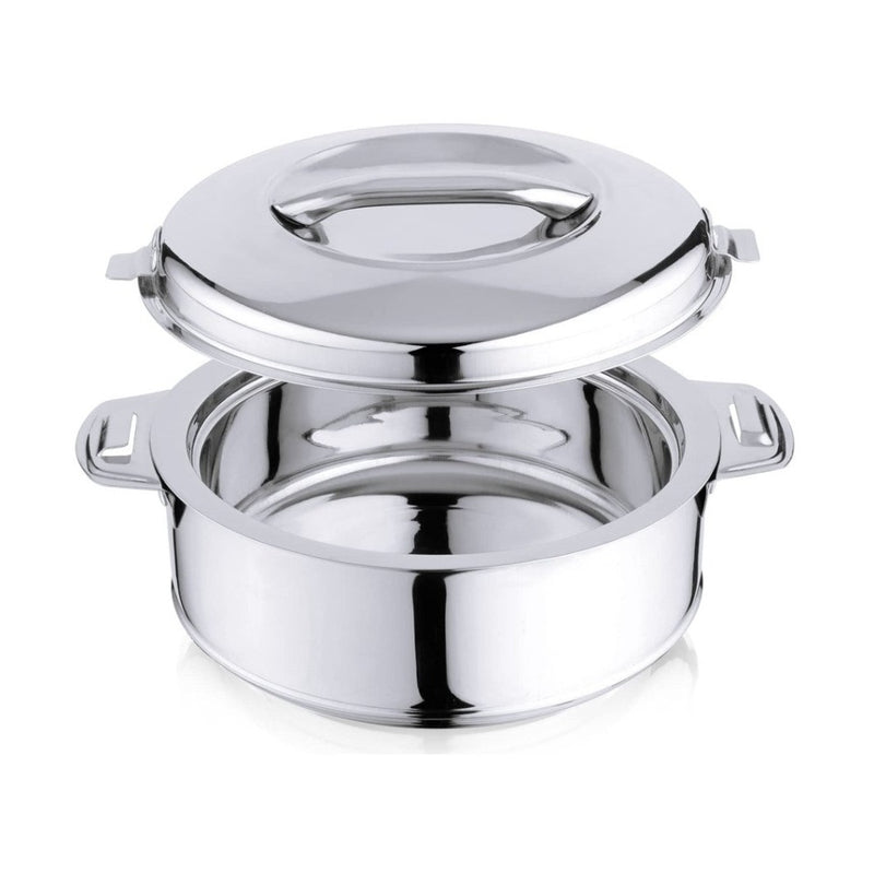 Softel Stainless Steel Double Wall Insulated Serving Hot Pot Casserole with Steel Lid - 11