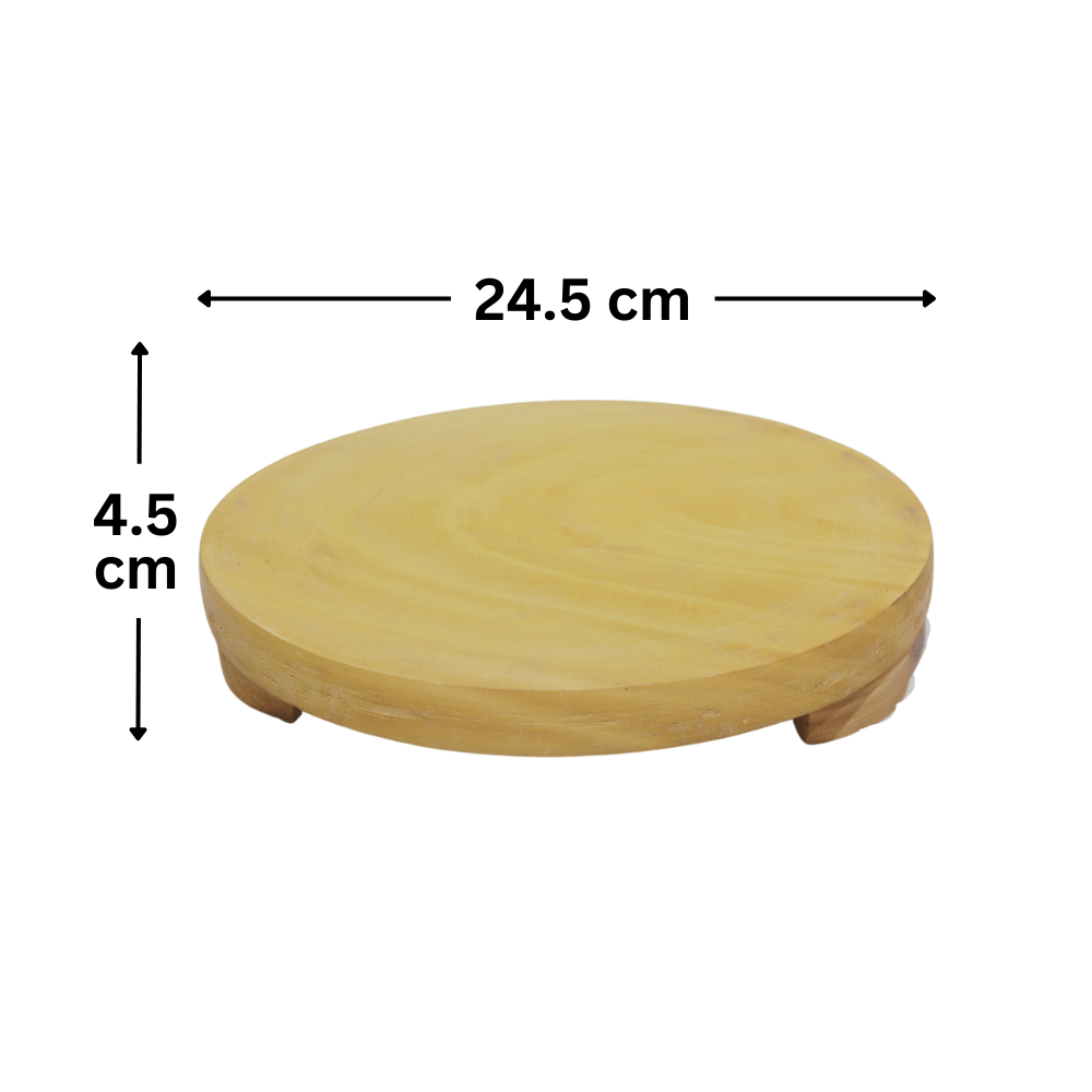 RasoiShop Wooden Chakla Samosa Heavy (No. 10) - 3