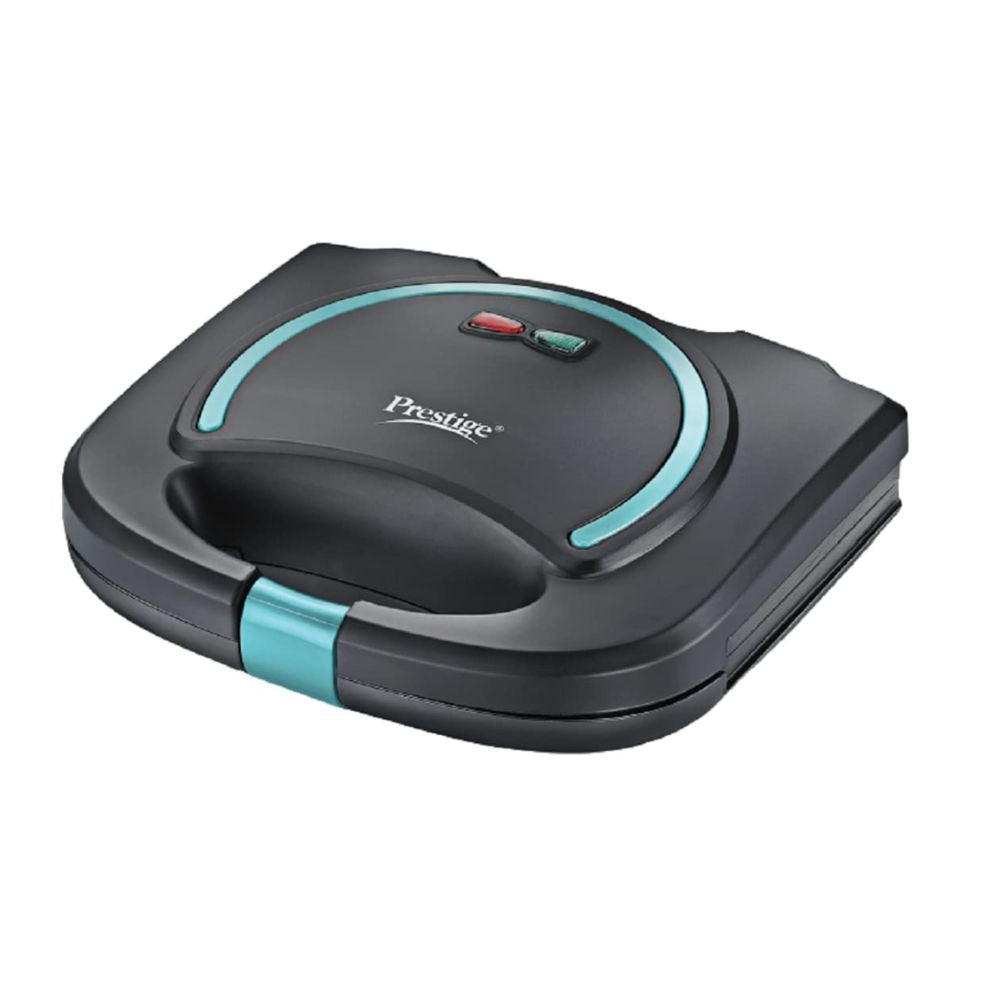 Prestige Designer PGMFB (D) 800 Watts Sandwich Maker with Fixed Sandwich Grill Plates Black Blue