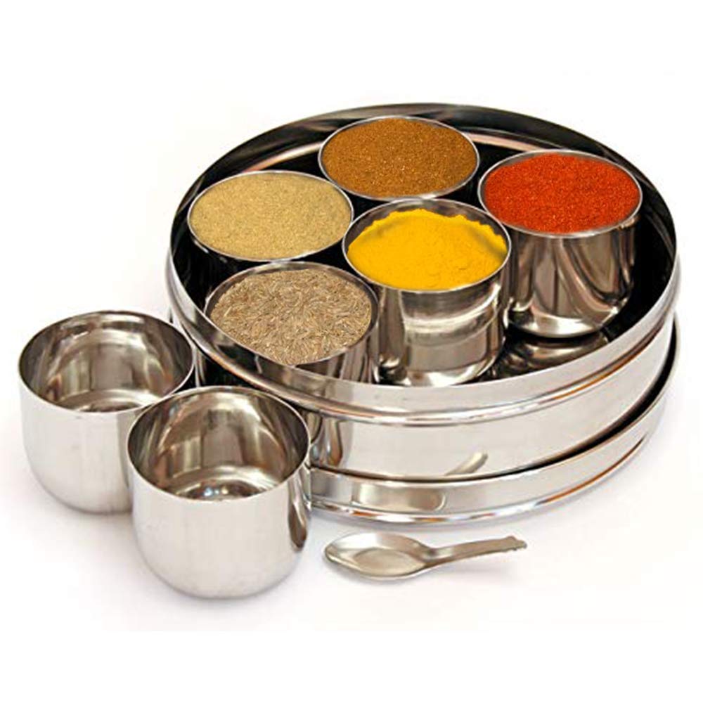 Toral Stainless Steel Round Masala Dabba - 5