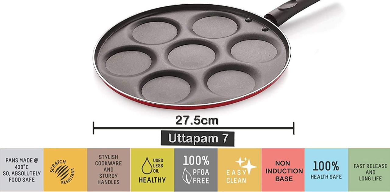 ऑरेंज द्वारा मिनी उत्तपम तवा - 275 एमएम | मिनी उत्तपम, ऑमलेट, चीला बनाएं