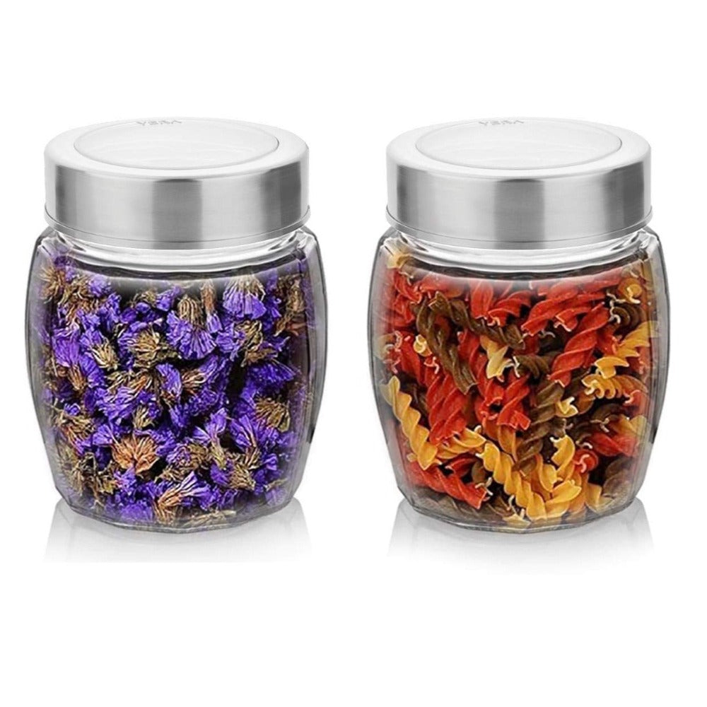 Yera X-Series KBM 560 ML Glass Storage Jar with Steel Lid - 4
