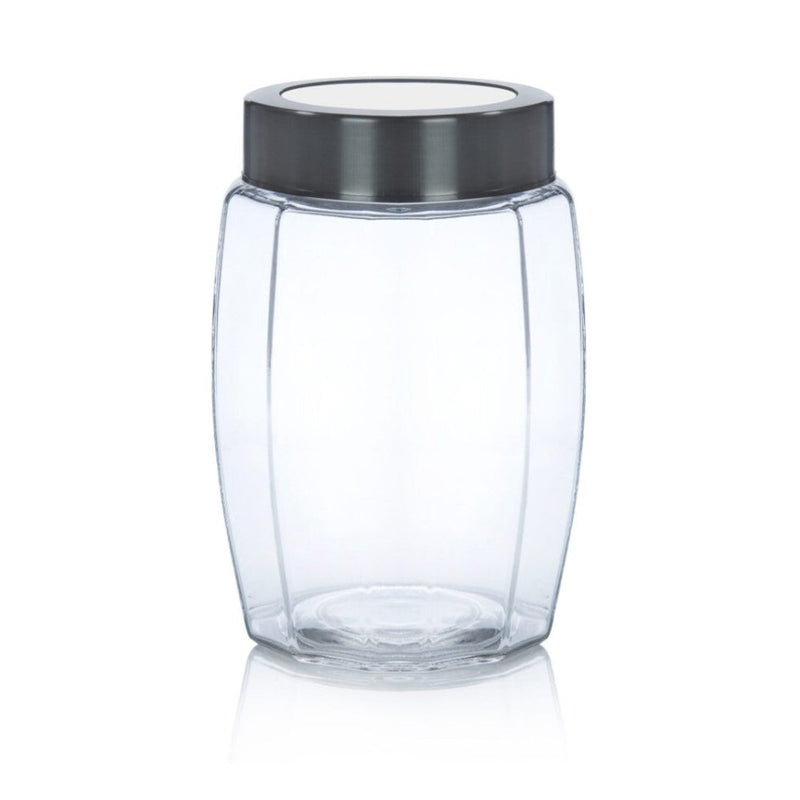 Yera X-Series KBM Glass Storage Jar with Steel Lid - 1100 ML - 4