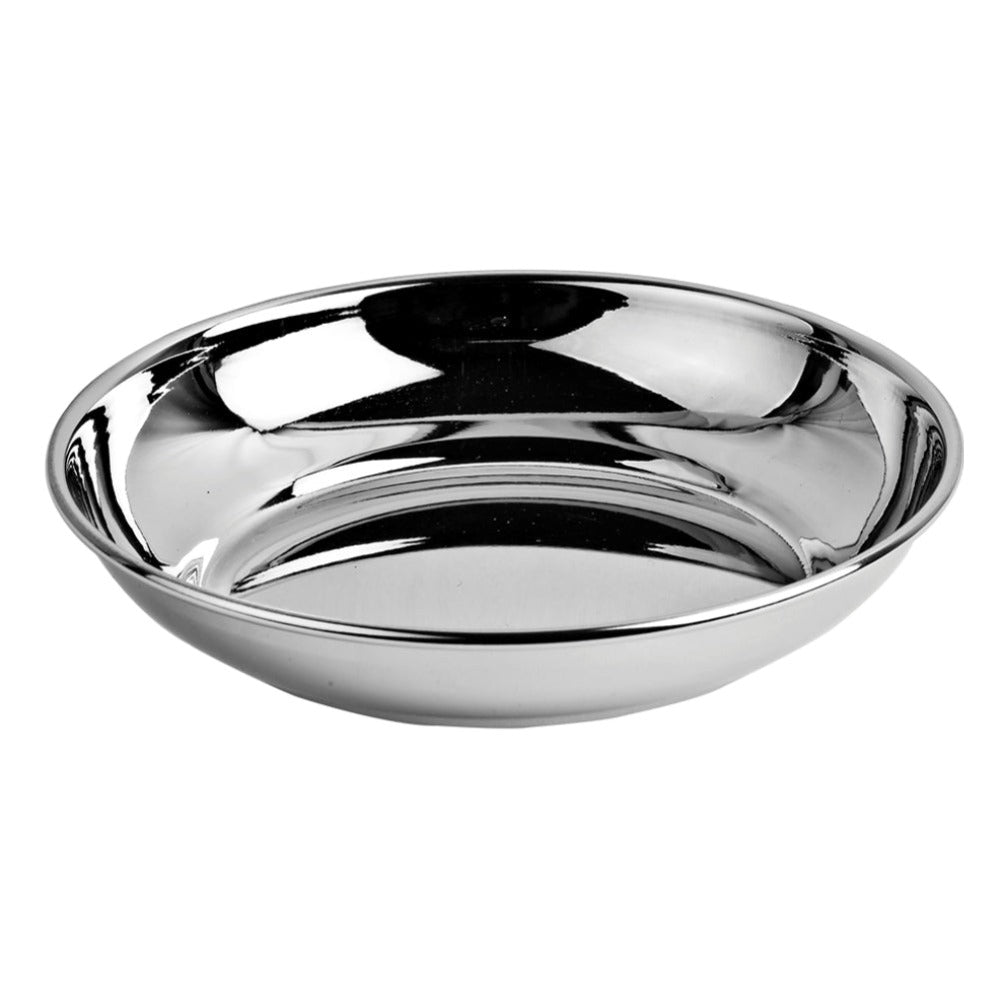 Bengani Stainless Steel Rajbhog 22 Gauge Halwa Plate - 6.5 Inch - 4