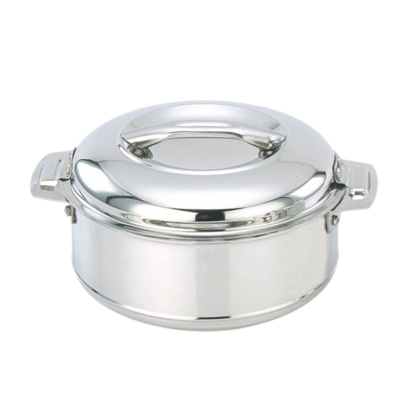 Softel Stainless Steel Double Wall Insulated Serving Hot Pot Casserole with Steel Lid - 7