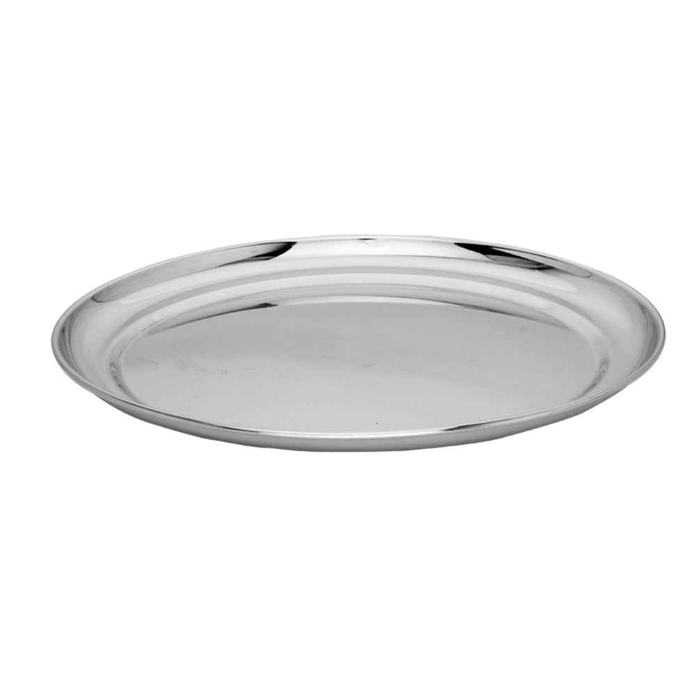 Bengani Stainless Steel Rajbhog 22 Gauge Plate - 14 Inch - 6