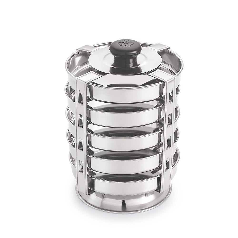 Komal Stainless Steel 5 Plates Thaat Idli Stand - 1