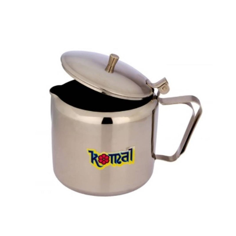 Komal Stainless Steel Tea Serving Pot With Handle | Tea Coffee Kettle 304 Grade Stainless Steel 720 ML Pot | Silver on RasoiShop