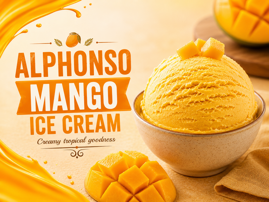 Alphonso Mango Ice Cream Using an Ice Cream Maker