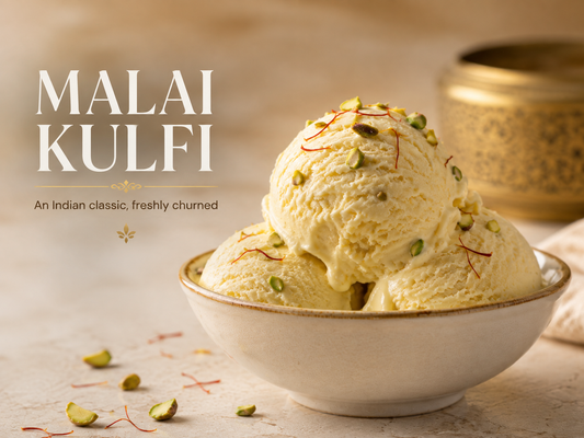 Malai Kulfi, Churned Soft - Using an Ice Cream Maker