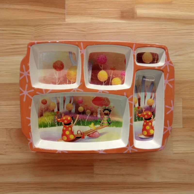 Recon Melamine 5 in 1 Kids Partition Plate - 6