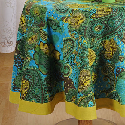 Swayam Floral Printed Round Table Cover - 2403 - 3