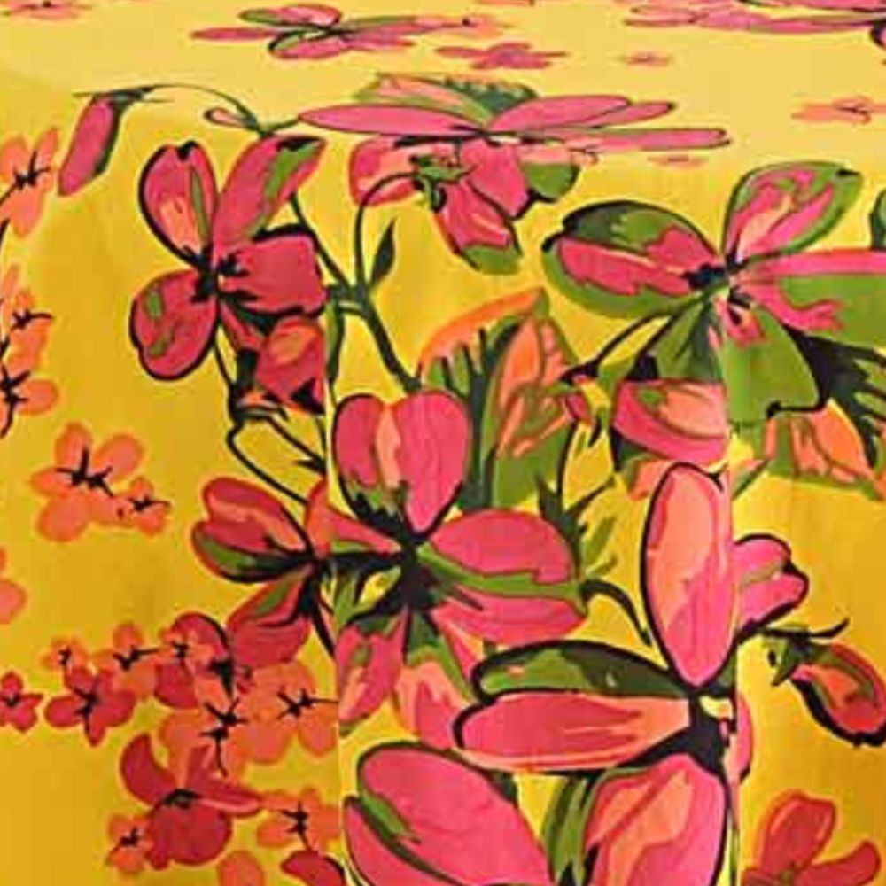 Swayam Floral Printed Round Table Cover - 2410 - 5