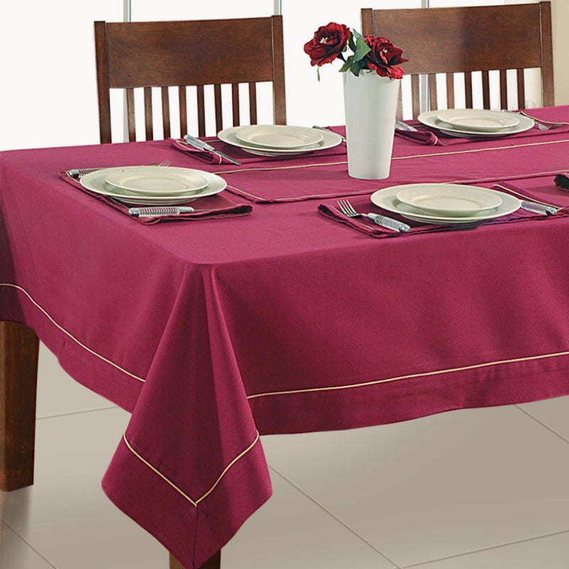 Swayam Plain Flat Rectangular Table Cover - 1