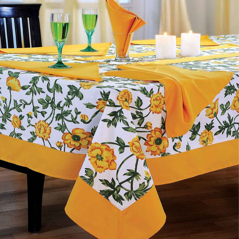 Swayam Floral Printed Rectangular Table Cover - 3701 - 1
