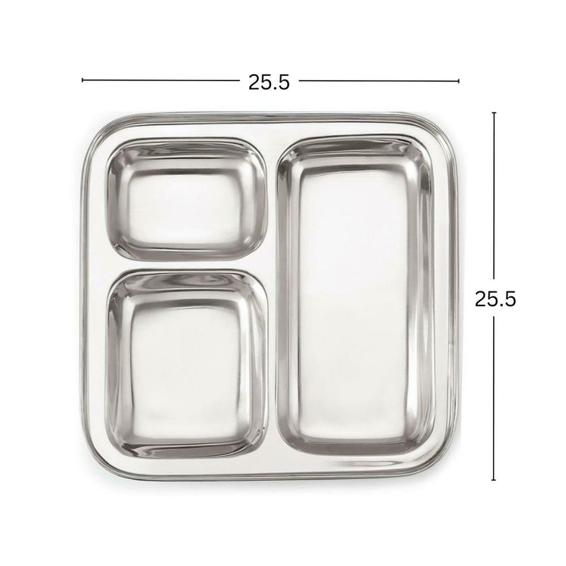 Softel Stainless Steel 3 in 1 Partition Plate - 4